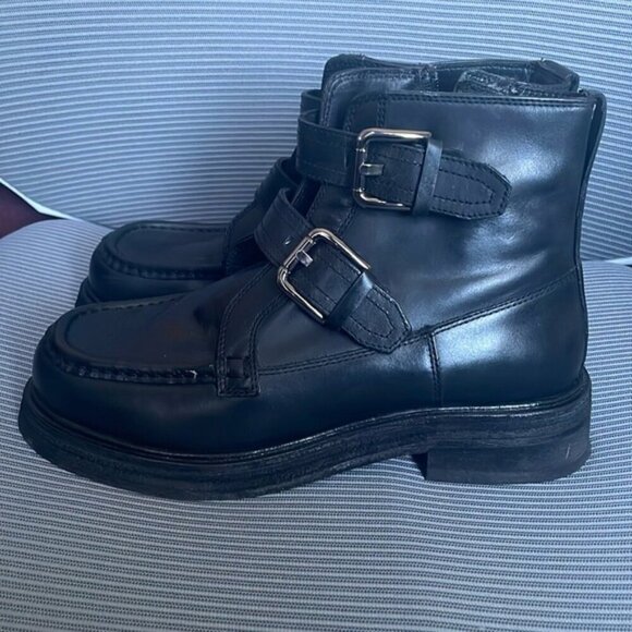 EC Free People Isla Double-Buckle Moto Ankle Boot - Size 7